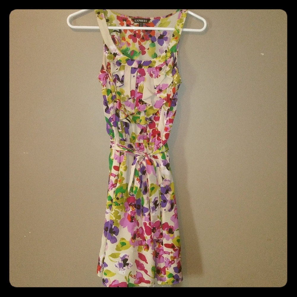 Express Floral Sleevless Dress sz XS
